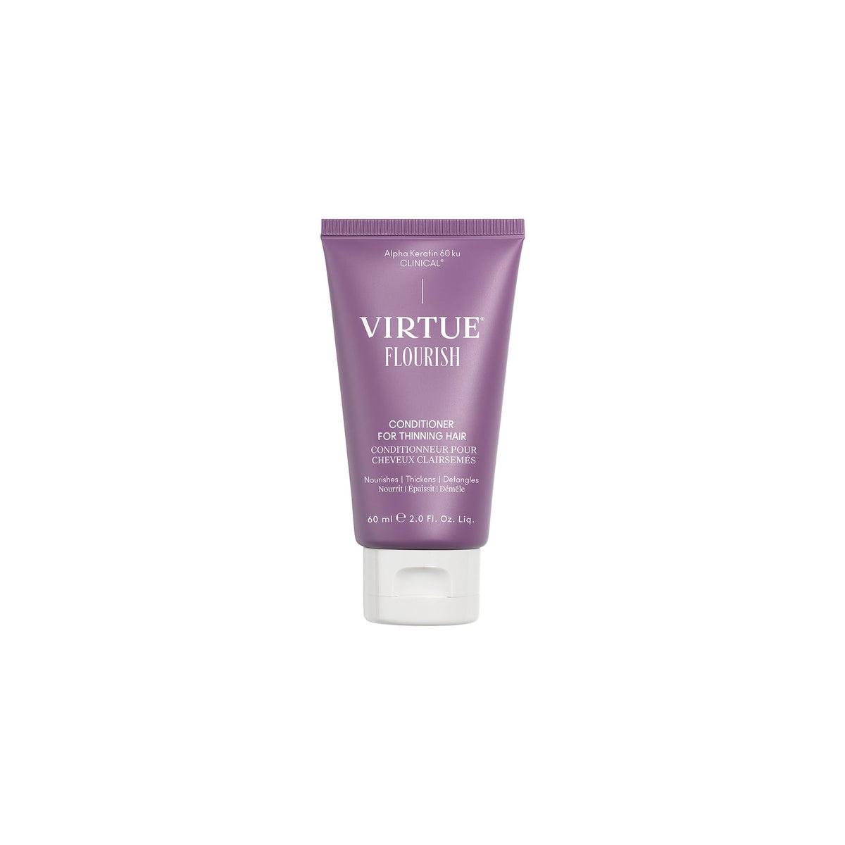 VIRTUE Flourish: flacon élégant facilitant le démêlage et l'hydratation.