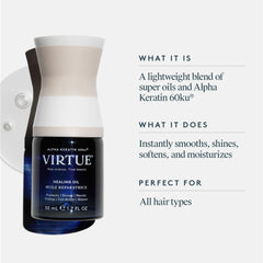 VIRTUE Healing Oil, fragancia coco-yuzu envuelve la experiencia de uso.