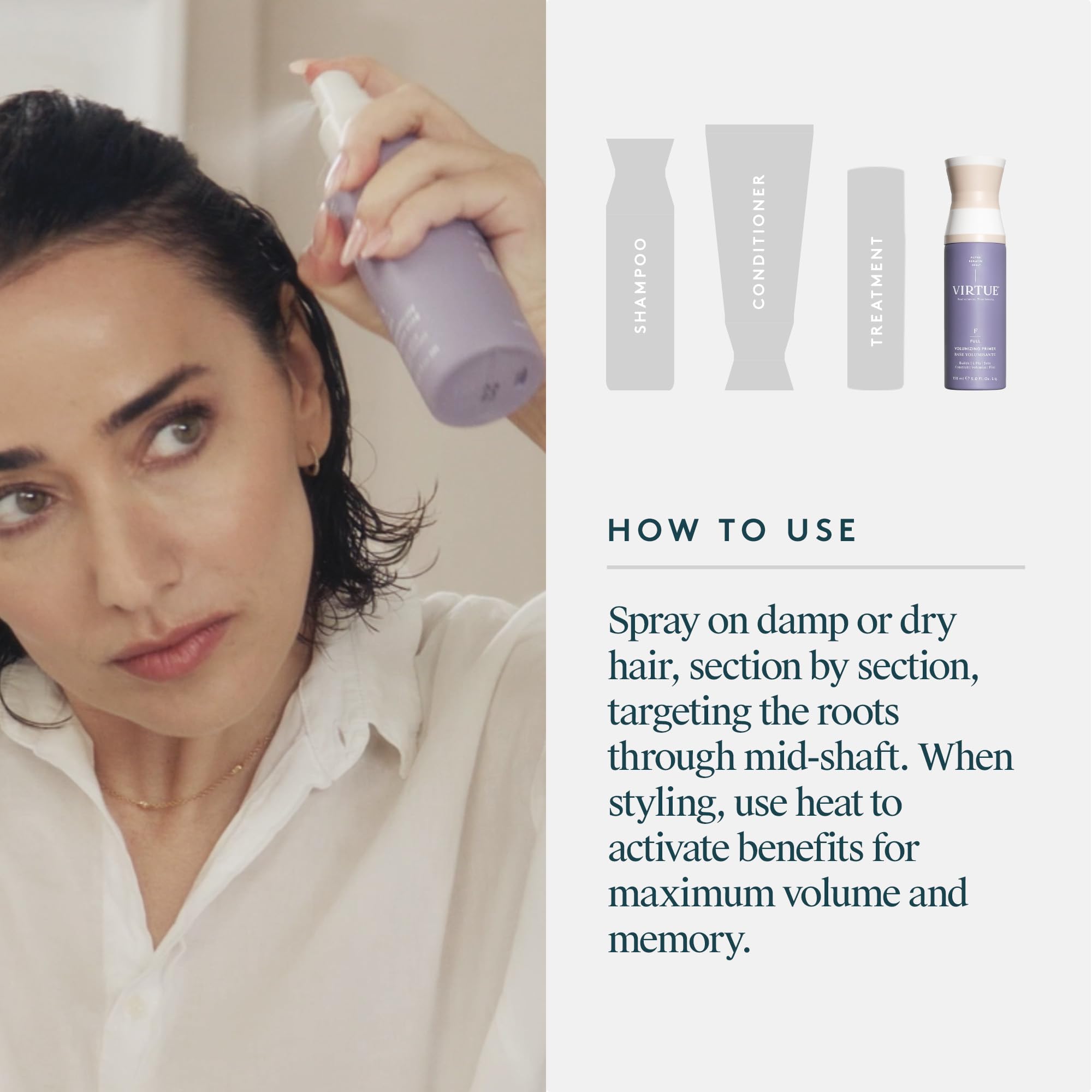 Virtue Primer Volumen: fragancia cítrica floral agradable durante la aplicación