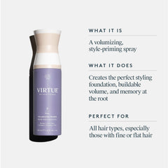 Virtue Primer Volumen: neblina suave en spray para aplicación uniforme