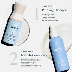 VIRTUE Purificante Spray protege el color sin sulfatos ni químicos agresivos.