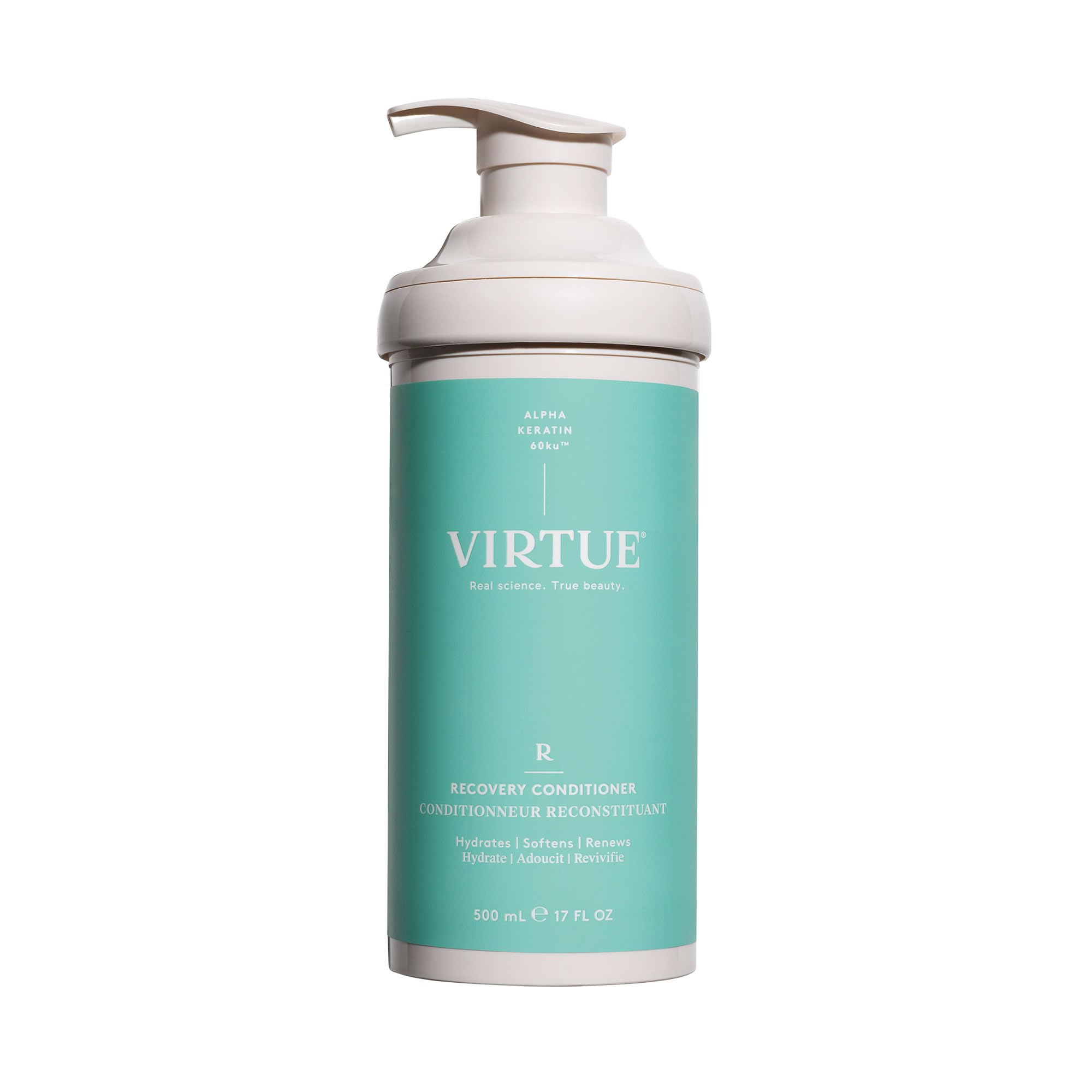 VIRTUE Recovery Acondicionador con Keratina: botella, hidratación profunda para el cabello.