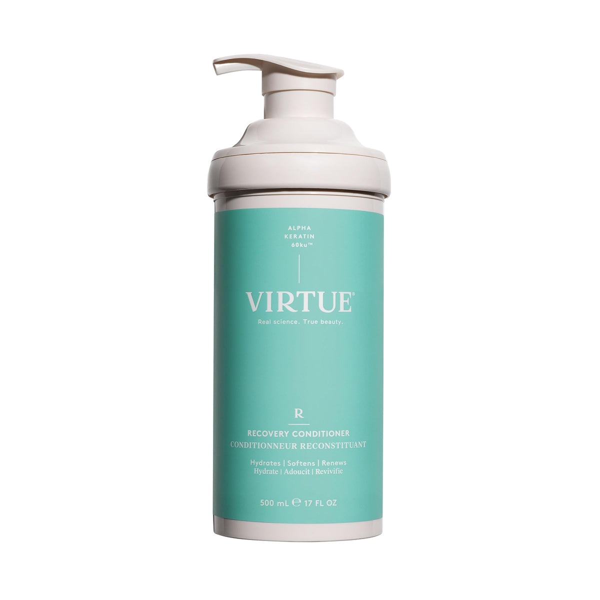 VIRTUE Recovery Acondicionador con Keratina: botella, hidratación profunda para el cabello.