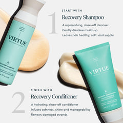 VIRTUE Recovery Acondicionador con Keratina: brillo sedoso que mejora la apariencia del cabello.