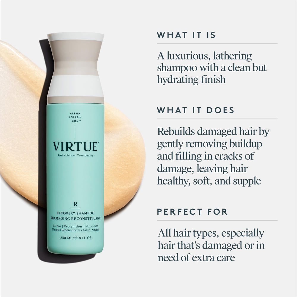 Etiqueta libre de sulfatos de VIRTUE Recovery Shampoo