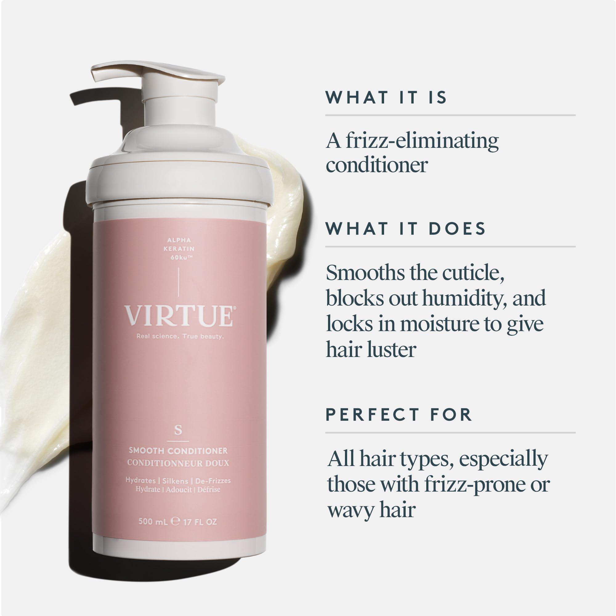 Aplicacion del acondicionador Virtue Smooth en la ducha