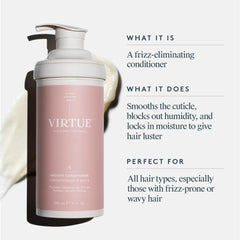 Aplicacion del acondicionador Virtue Smooth en la ducha