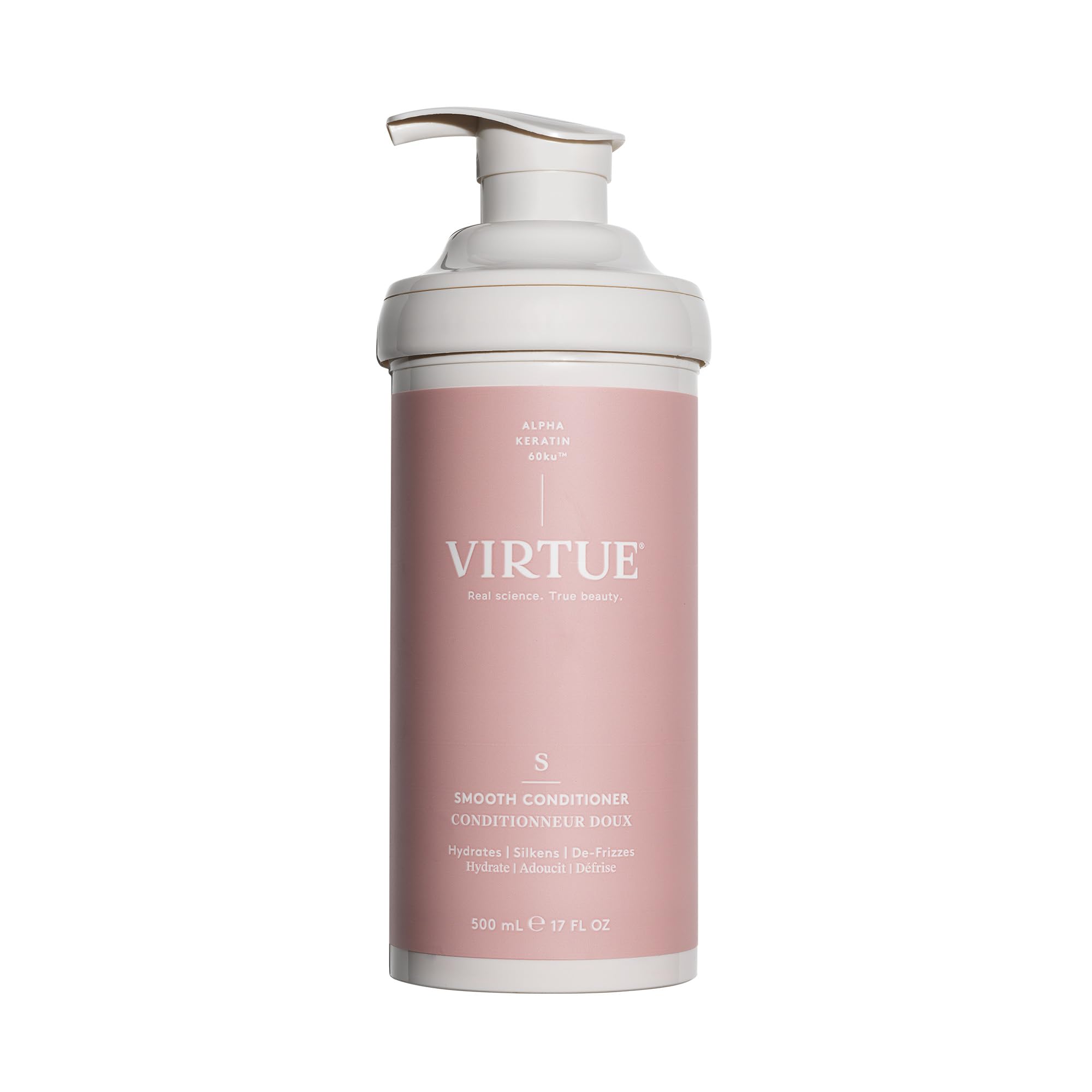 Acondicionador Virtue Smooth en botella para control del frizz en rizos