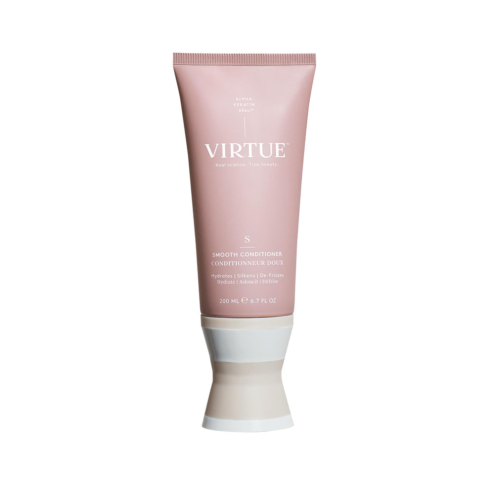 Virtue Smooth acondicionador en botella para suavizar el frizz.