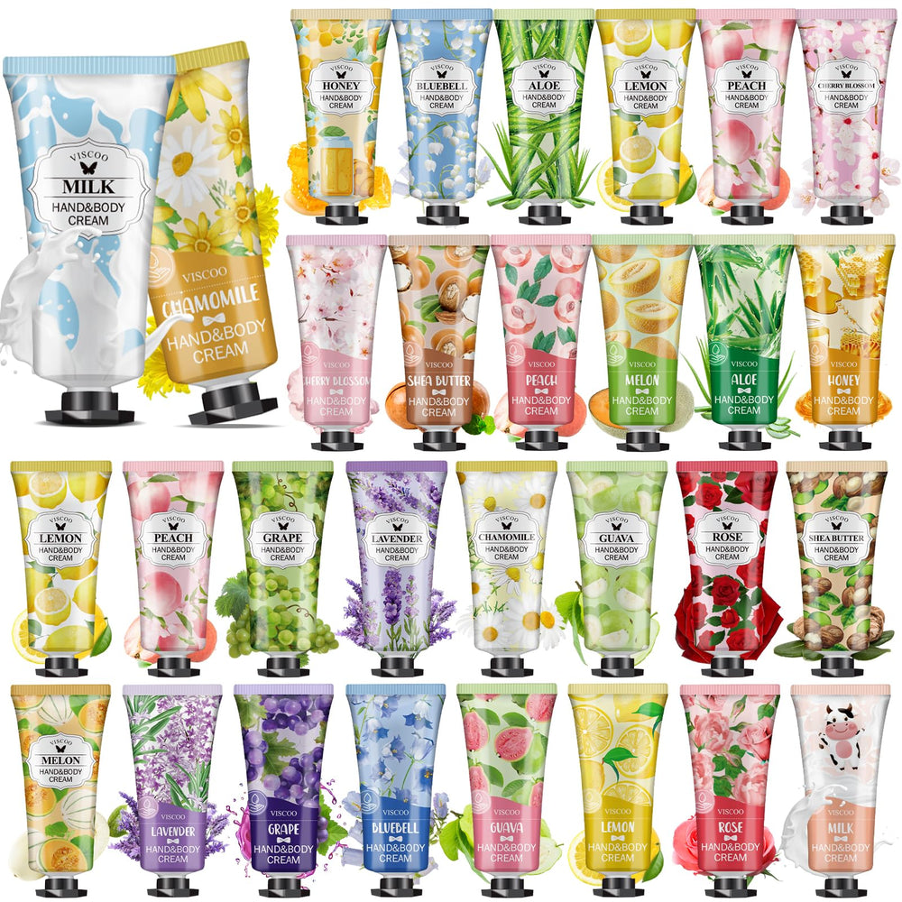 VISCOO 28 Pack Regalos crema manos en caja, ideal para regalo