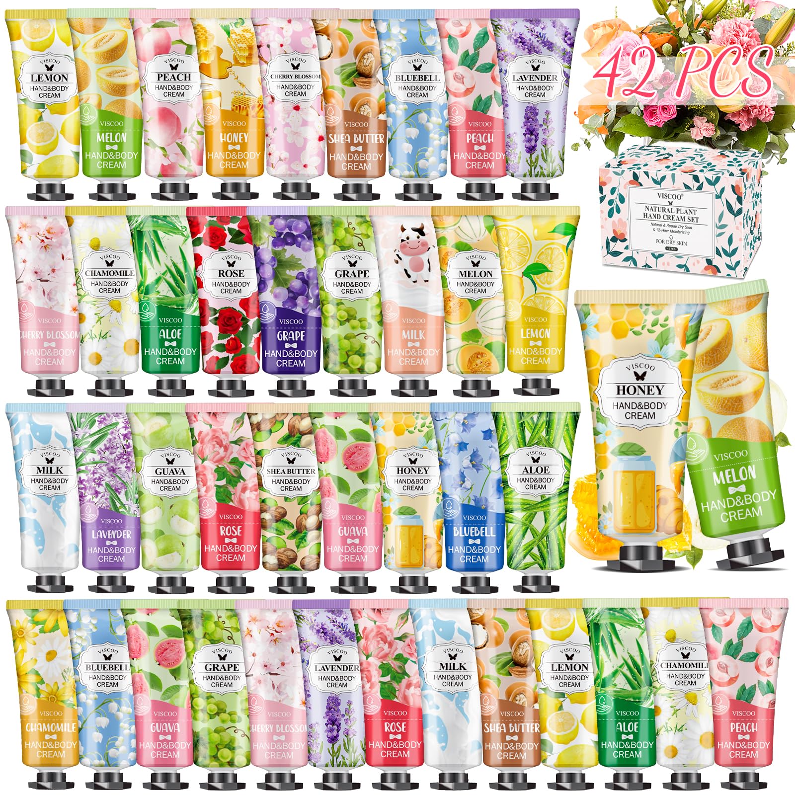 VISCOO conjunto de 42 cremas de manos, regalo ideal para mujeres.