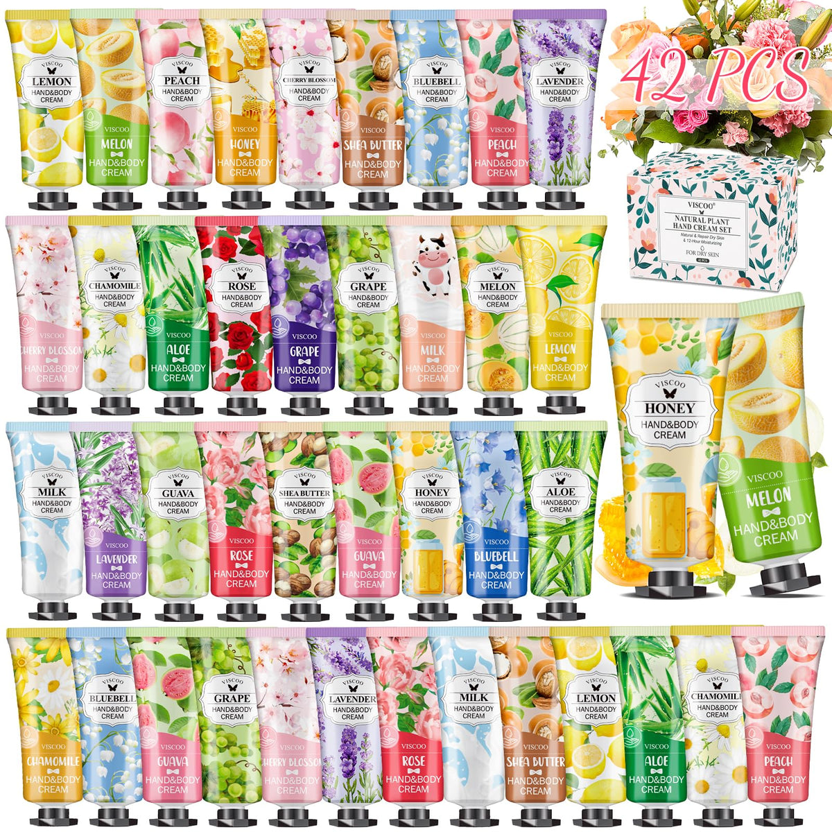VISCOO conjunto de 42 cremas de manos, regalo ideal para mujeres.