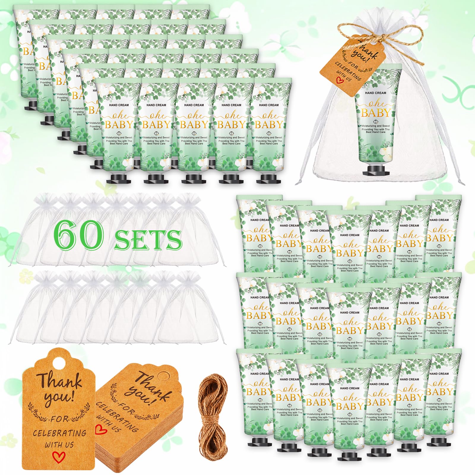 Viscoo Oh Baby crème mains voyage, ensemble de 60, parfait pour offrir à la baby shower.