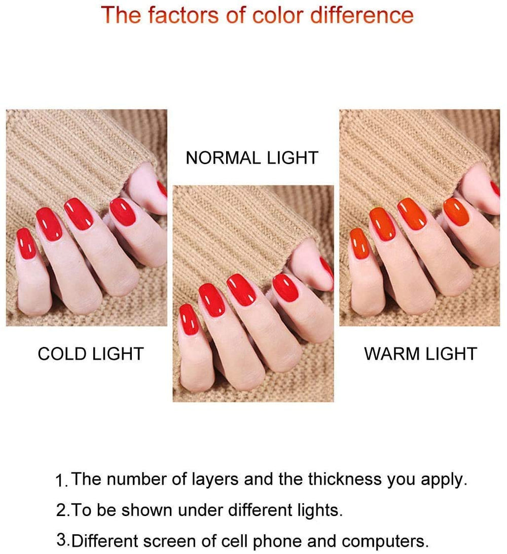 Acabado brillante y resistente con gel Vishine.