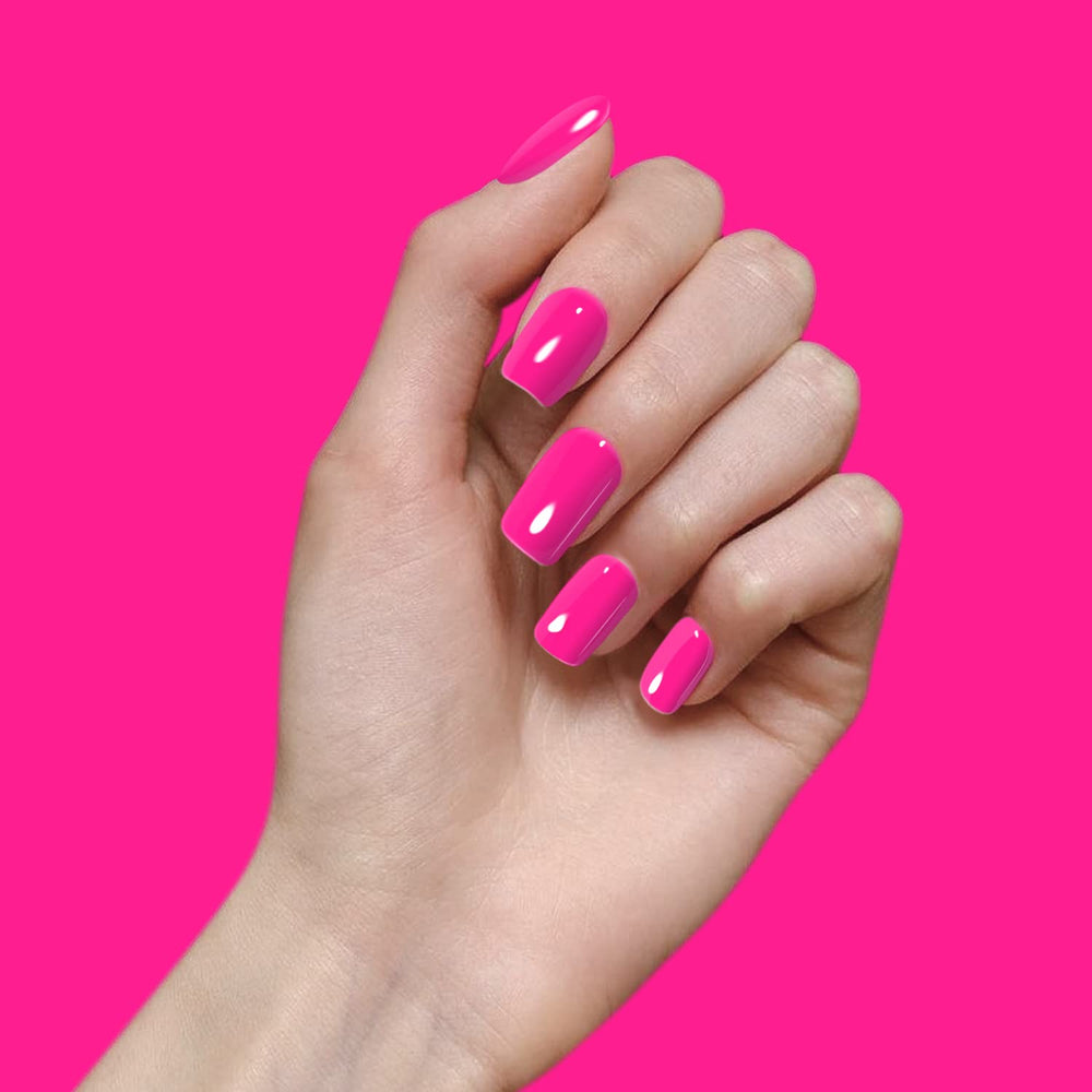 Muestra de color Vishine Rosa Caliente con acabado suave y uniforme.