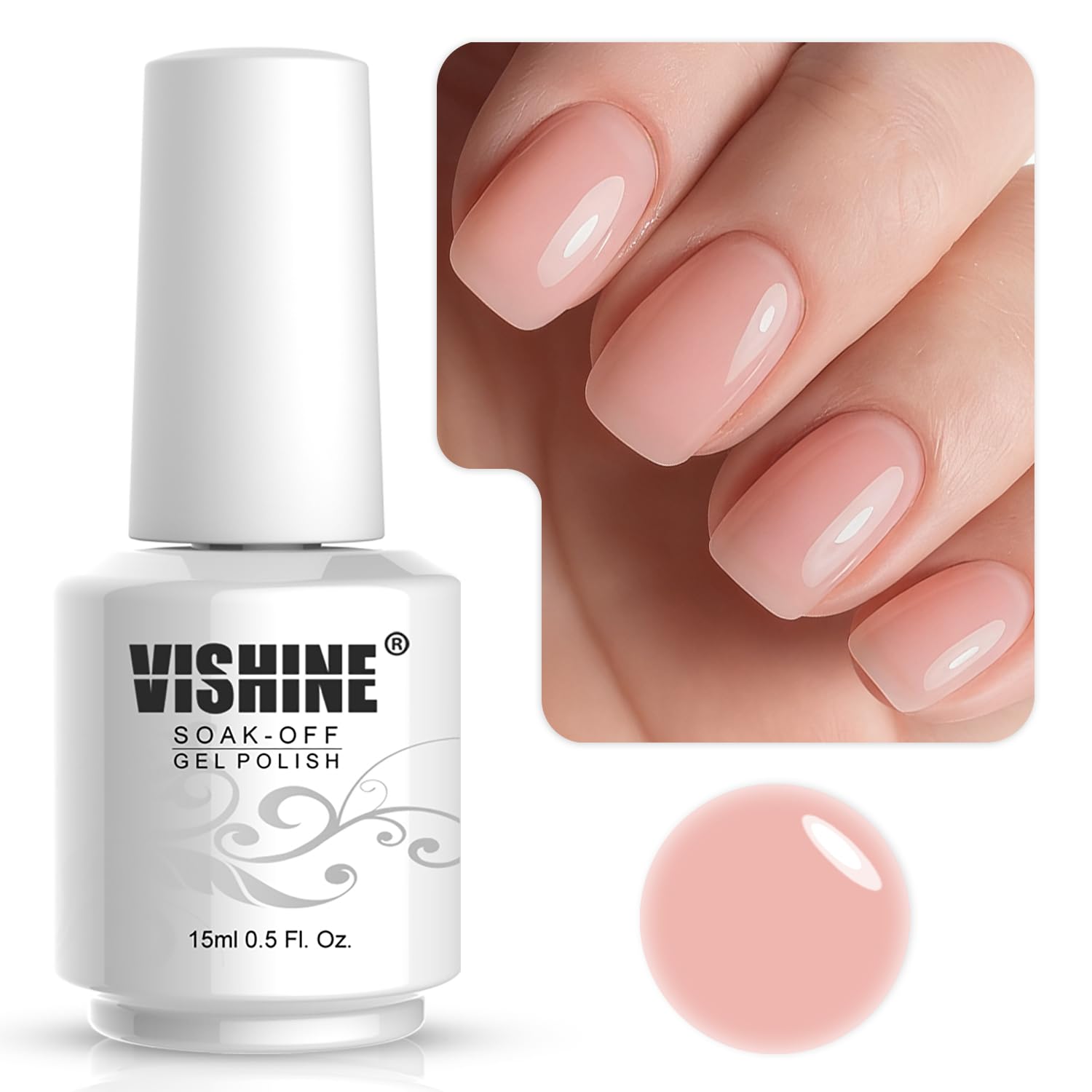 Manicura natural en manos con Vishine Jelly para look pulido.