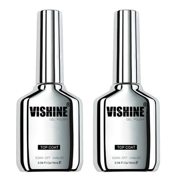 Vishine protector Ultra Brillo en empaque doble para manicuras duraderas.