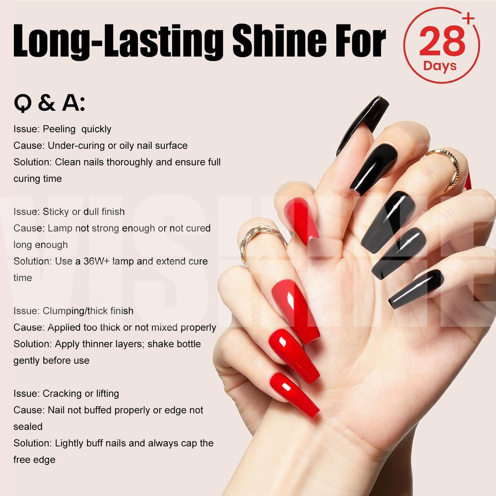 Vishine Top Coat cuida las uñas saludables: fórmula suave.