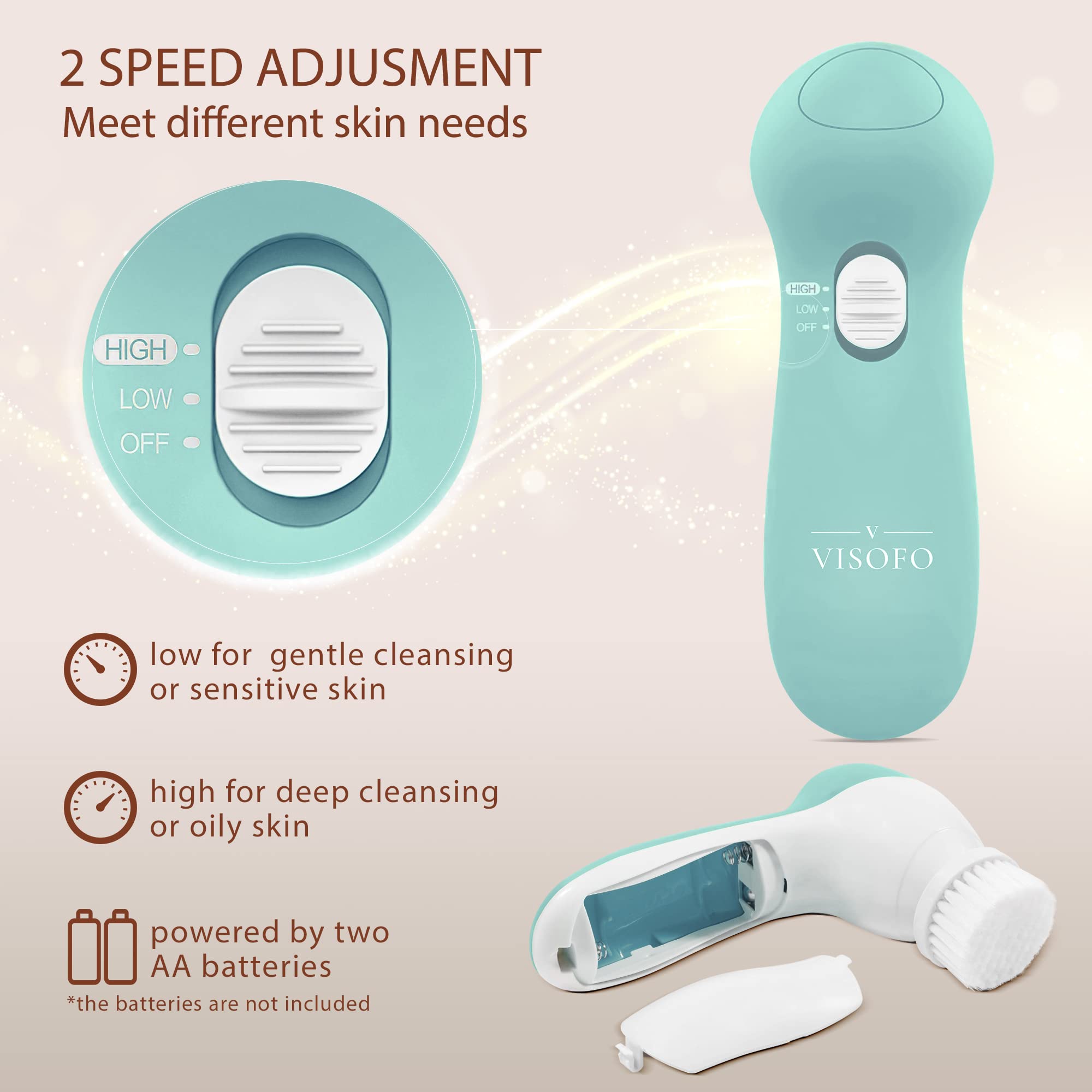 Visofo cepillo compacto para piel suave y portatil.