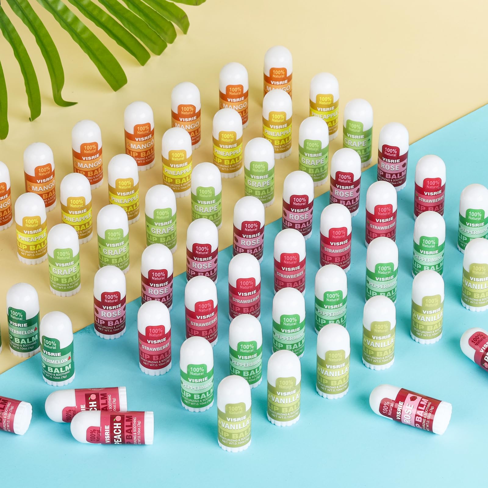 VISRIE bálsamo labial mini sabor pina, uso diario para labios sensibles.