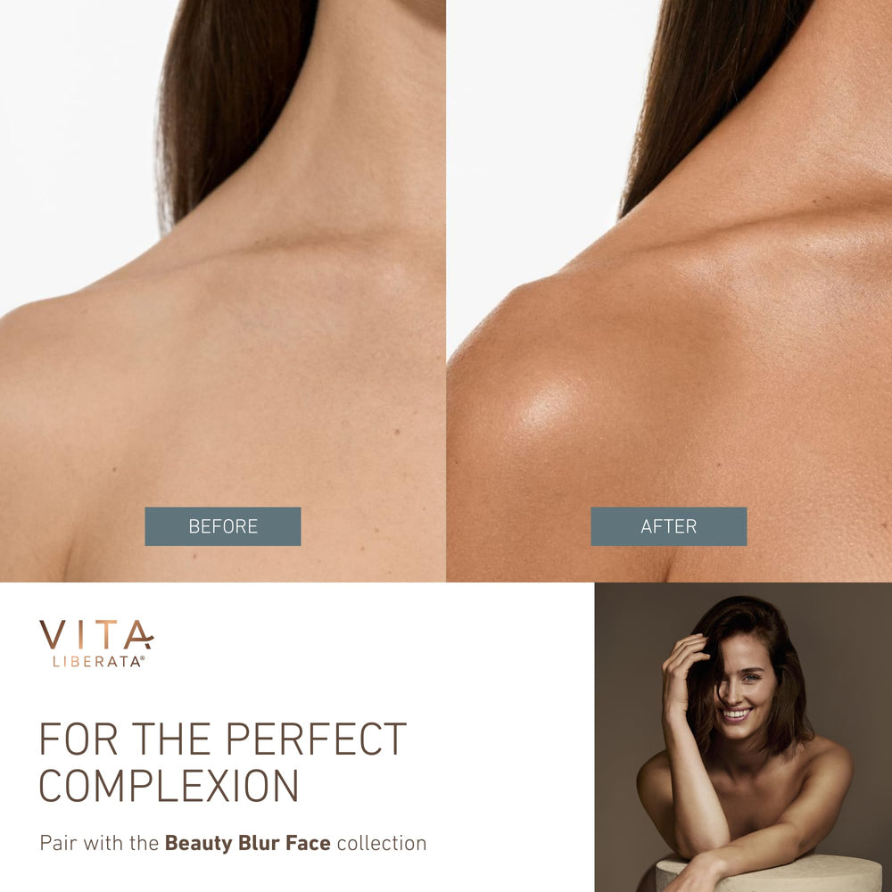 Vita Liberata Body Blur se seca rápido para retoques rápidos.