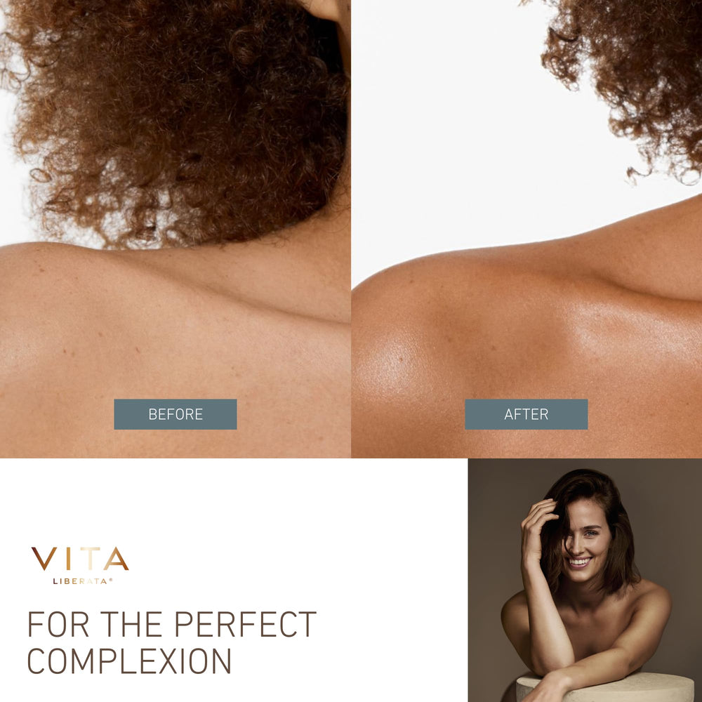 Vita Liberata Body Blur con glicerina orgánica y manteca de karité para hidratar.