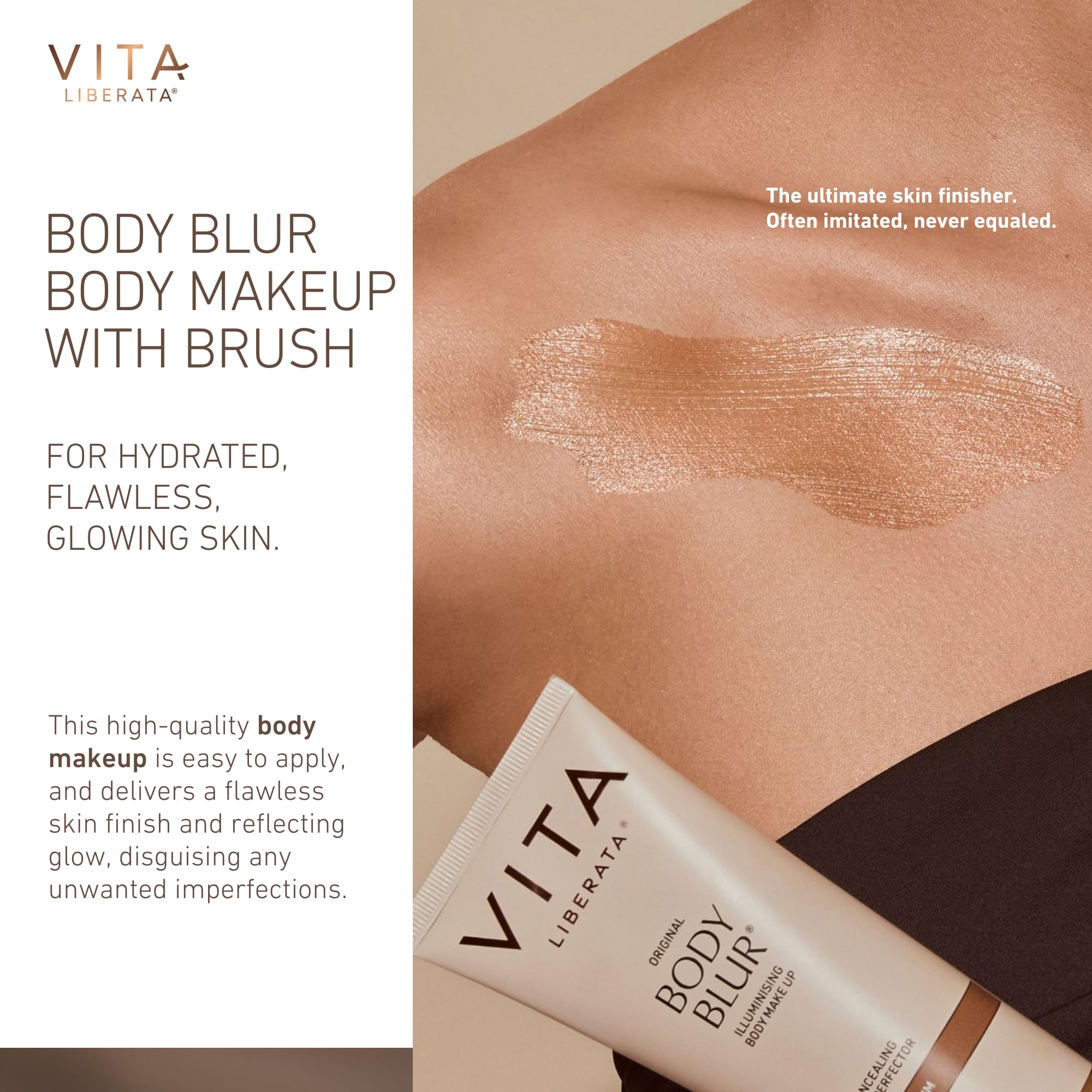 Vita Liberata muestra piel suave y bronceada tras el uso del difuminado corporal