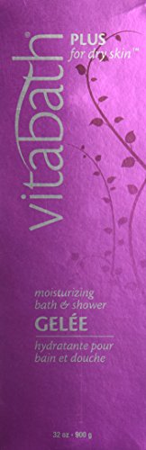 Textura cremosa de Vitabath Gelee en frasco, suave para piel seca.