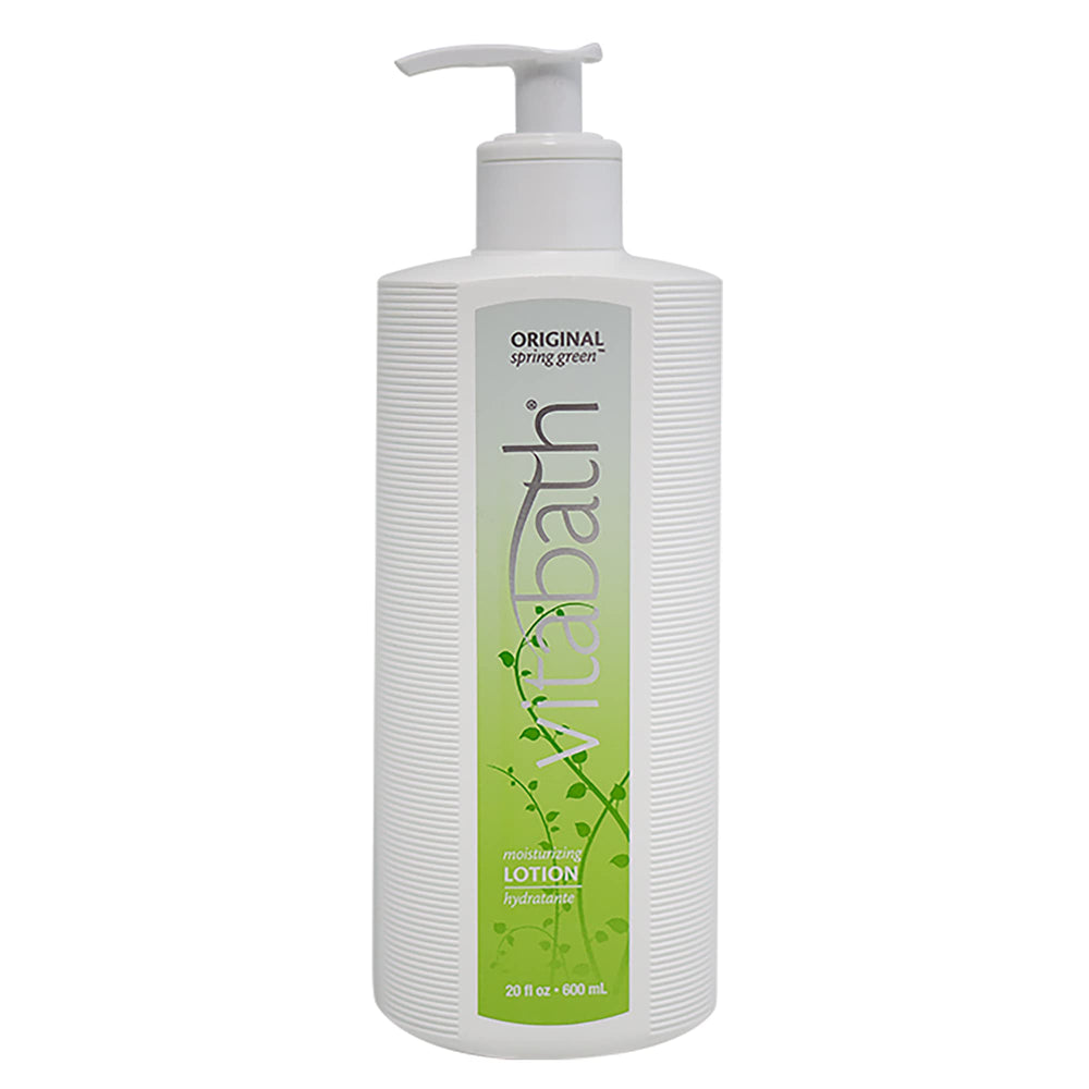 Vitabath Original Spring Green, botella frontal, hidratación duradera para piel suave.