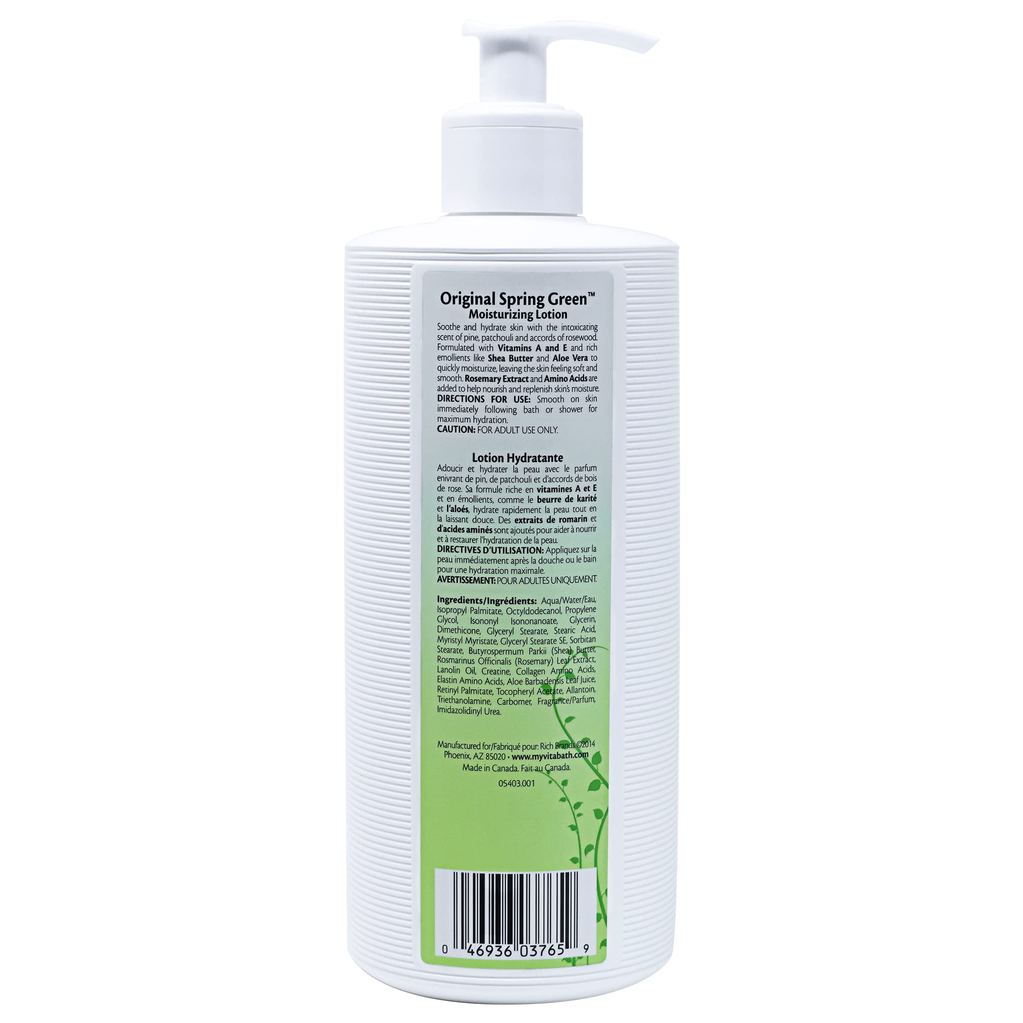 Vitabath Original Spring Green, envase de 20 onzas perfecto para uso diario.