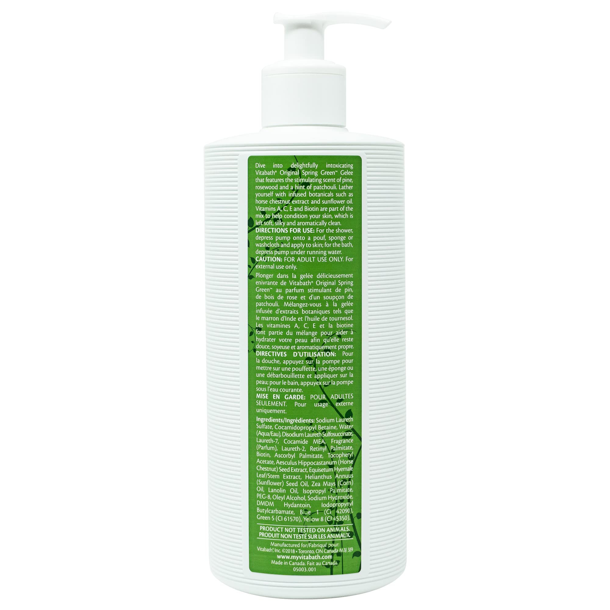 Vitabath Original Spring Green, espuma lujosa para baño reparador