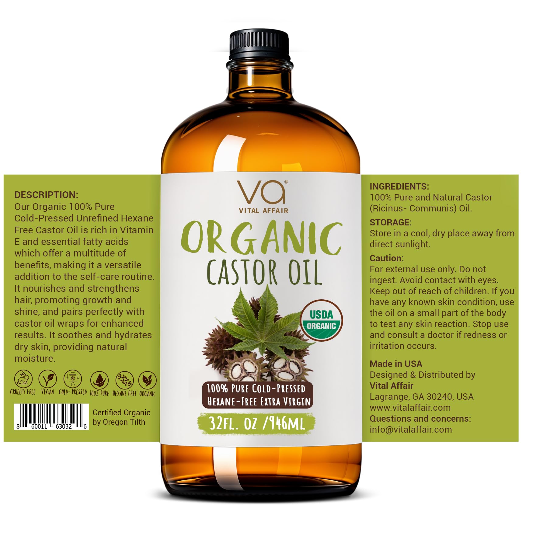 VITAL AFFAIR pack de compresas con aceite de ricino para alivio suave.