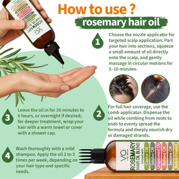 VITAL AFFAIR cabello saludable con aceite de romero para crecimiento