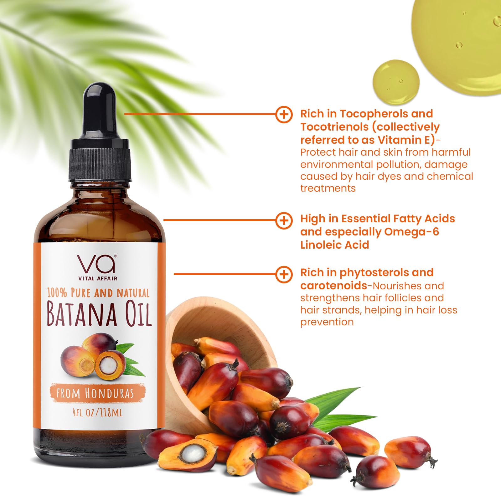 VITAL AFFAIR Batana Oil – recommandé par Dr. Sebi, soin naturel des cheveux.