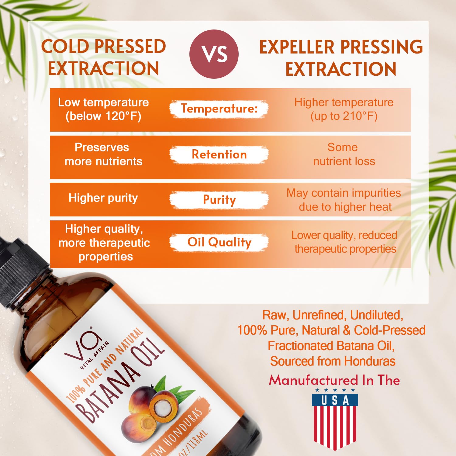 VITAL AFFAIR Batana Oil – texture huile légère et riche, usage quotidien des cheveux.
