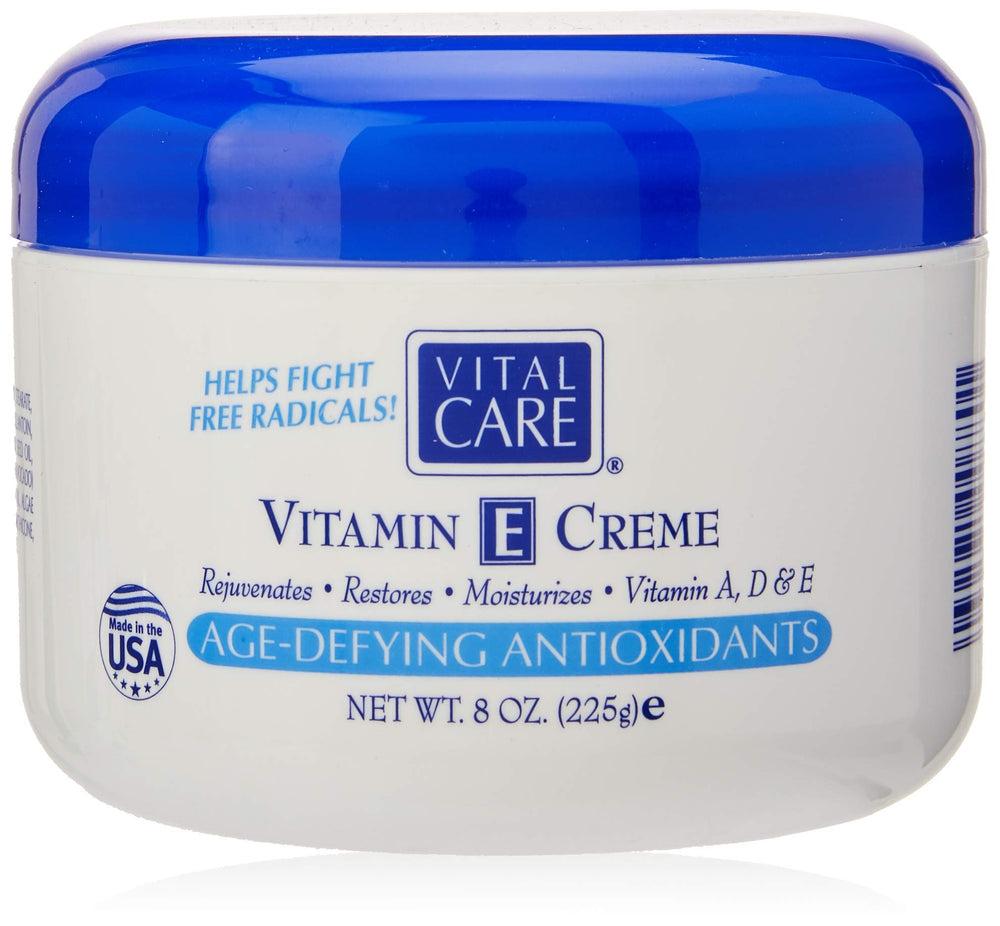 Vital Care Crema de Vitamina E, bote de 8 oz, hidratación suave para la piel