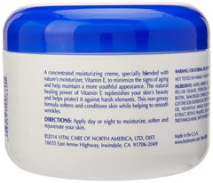 Vital Care Crema Vitamina E, textura cremosa para uso diario