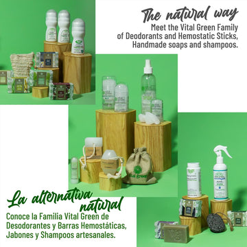 Vital Green envase cristal: diseño sostenible y cómodo de usar.