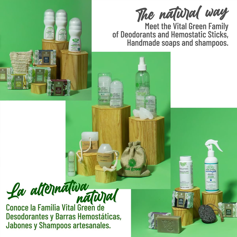 Vital Green envase cristal: diseño sostenible y cómodo de usar.
