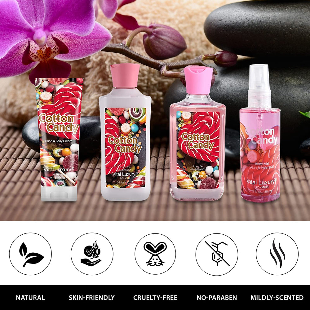 Vital Luxury extractos naturales florales algodon de azucar, cuidado suave