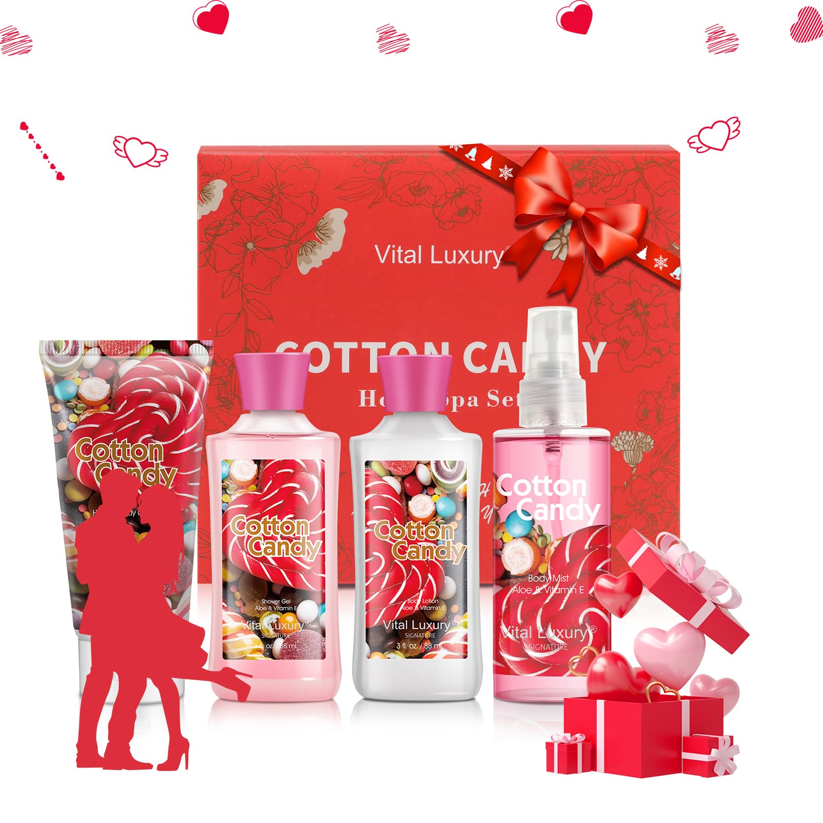 Vital Luxury paquete regalo para baño y relajacion algodon de azucar