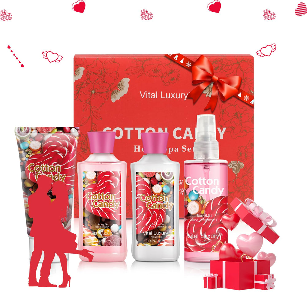 Vital Luxury paquete regalo para baño y relajacion algodon de azucar