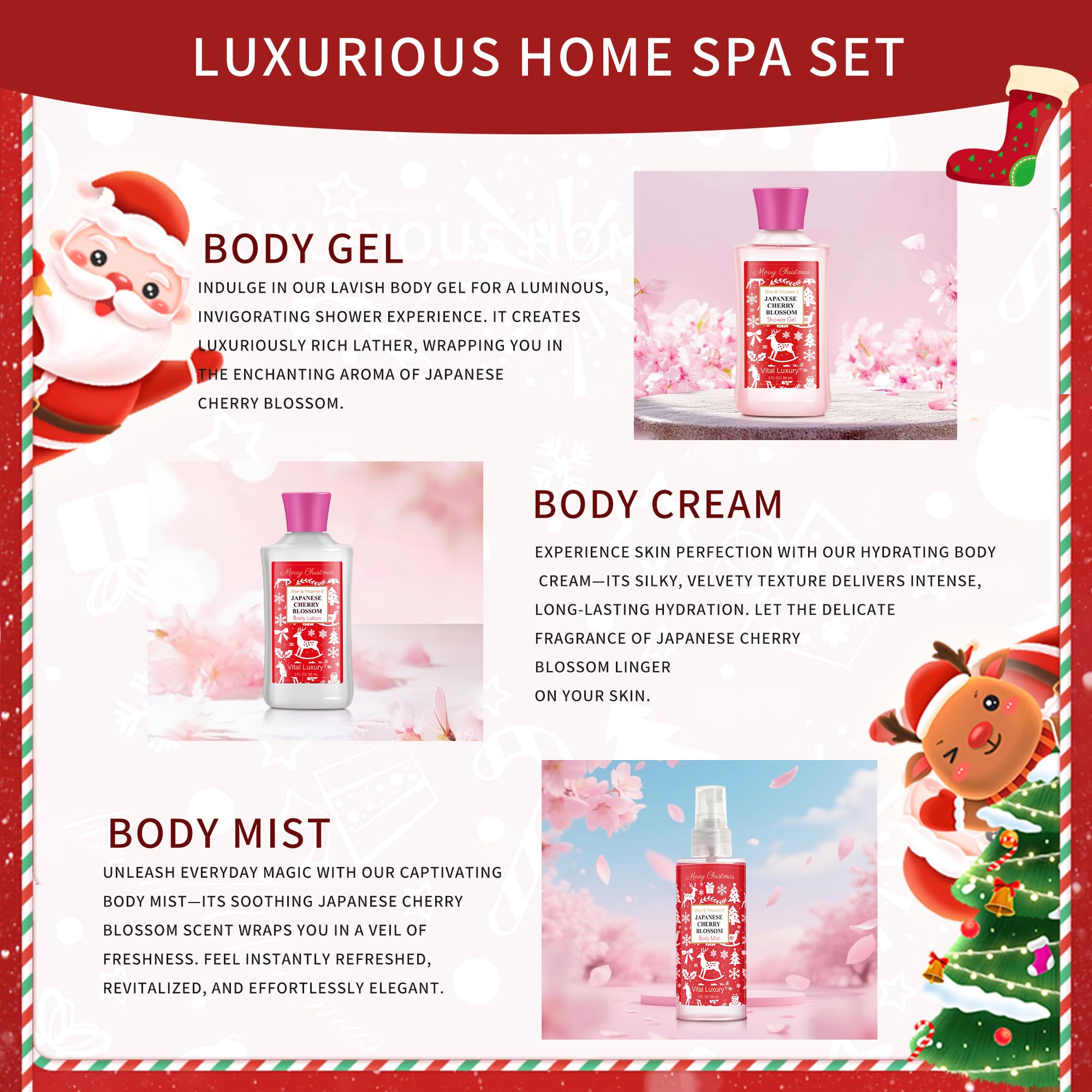 Vital Luxury bruma con cerezo japonés para sensación fresca y sutil