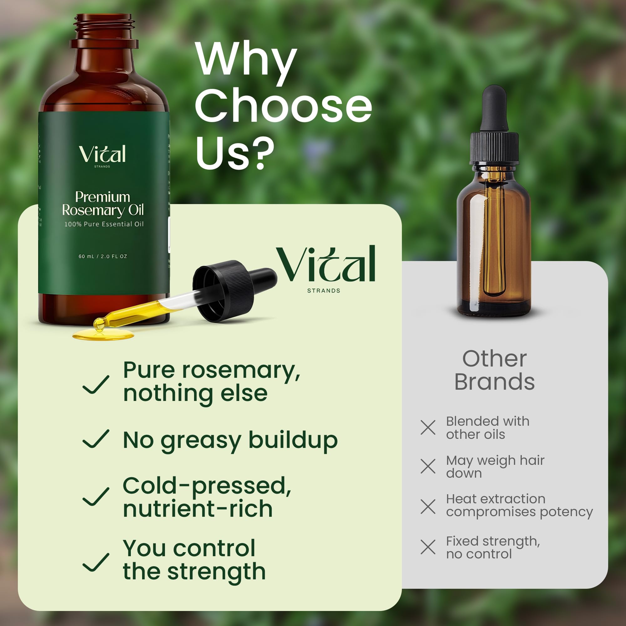 Vital Strands terapia de calor suave con aceite de romero revitalizante
