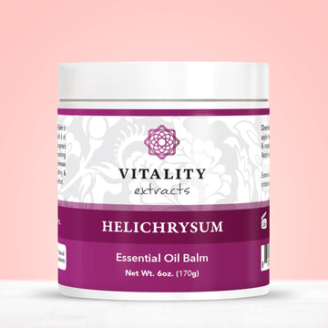 Bálsamo Helichrysum de Vitality Extracts, textura suave para aplicación diaria.