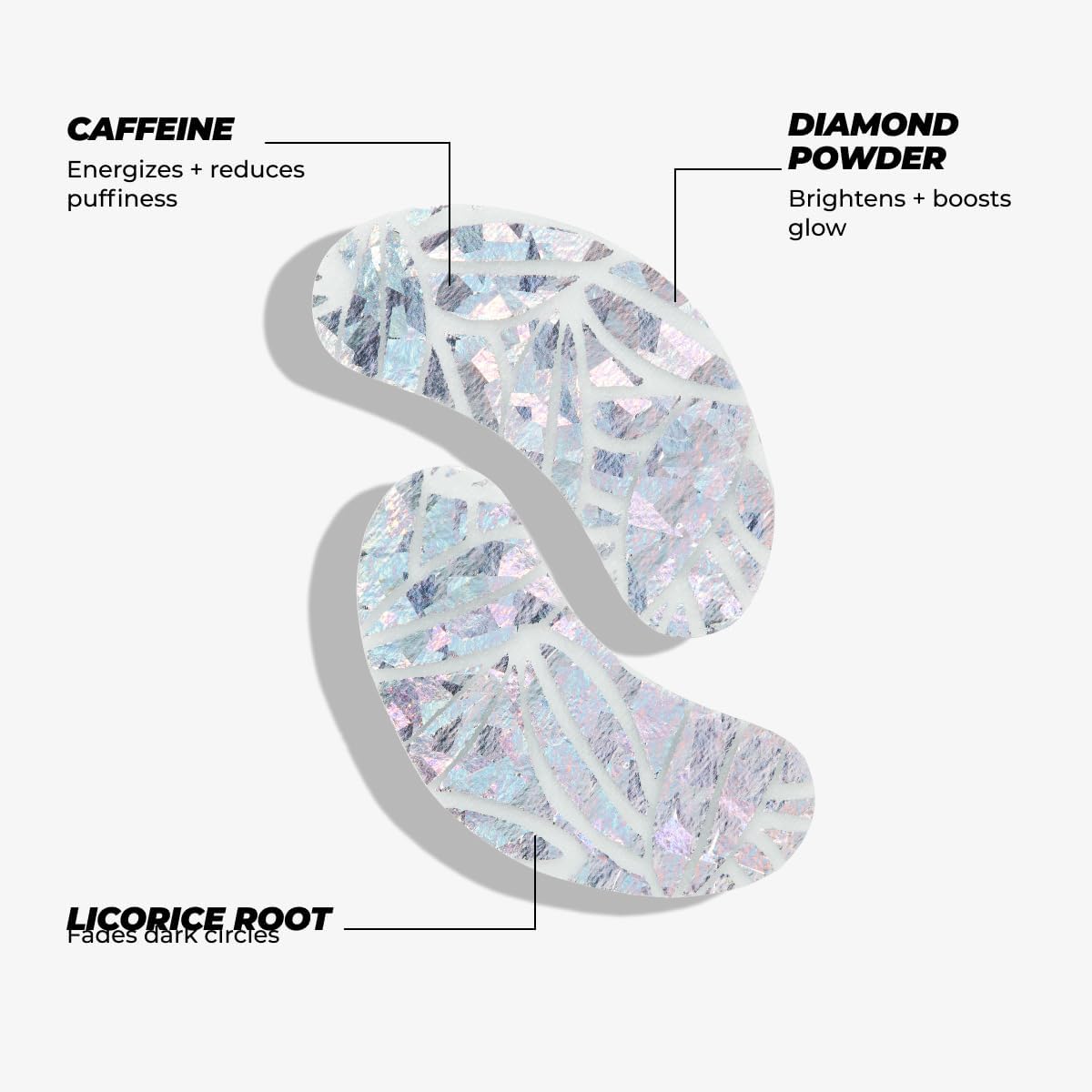 Vitamasques diamante parche para ojos en aplicación suave alivian cansancio
