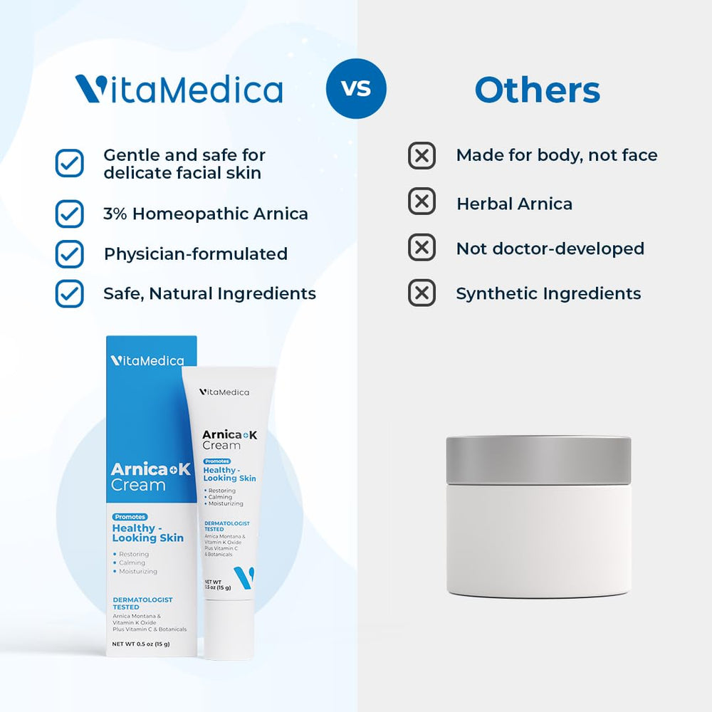 VitaMedica Arnica y vitamina K crema de absorción rápida: cuidado discreto bajo maquillaje.