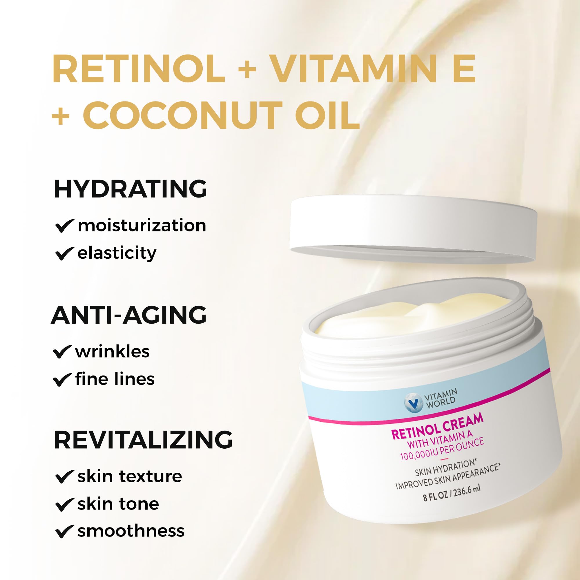 Vitamin World Aplicación nocturna cuida el rostro tras la limpieza de rutina