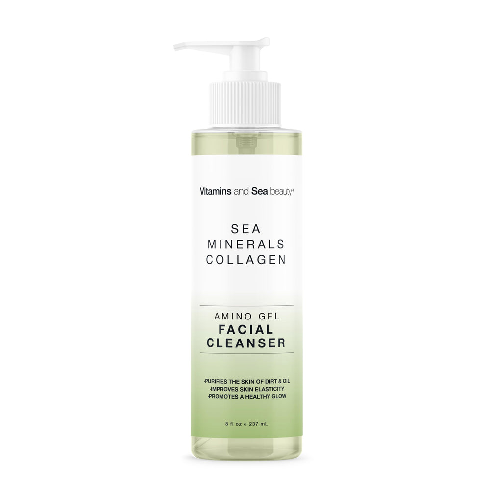 Limpiador facial amino gel de VITAMINS AND SEA BEAUTY con minerales marinos para limpieza suave