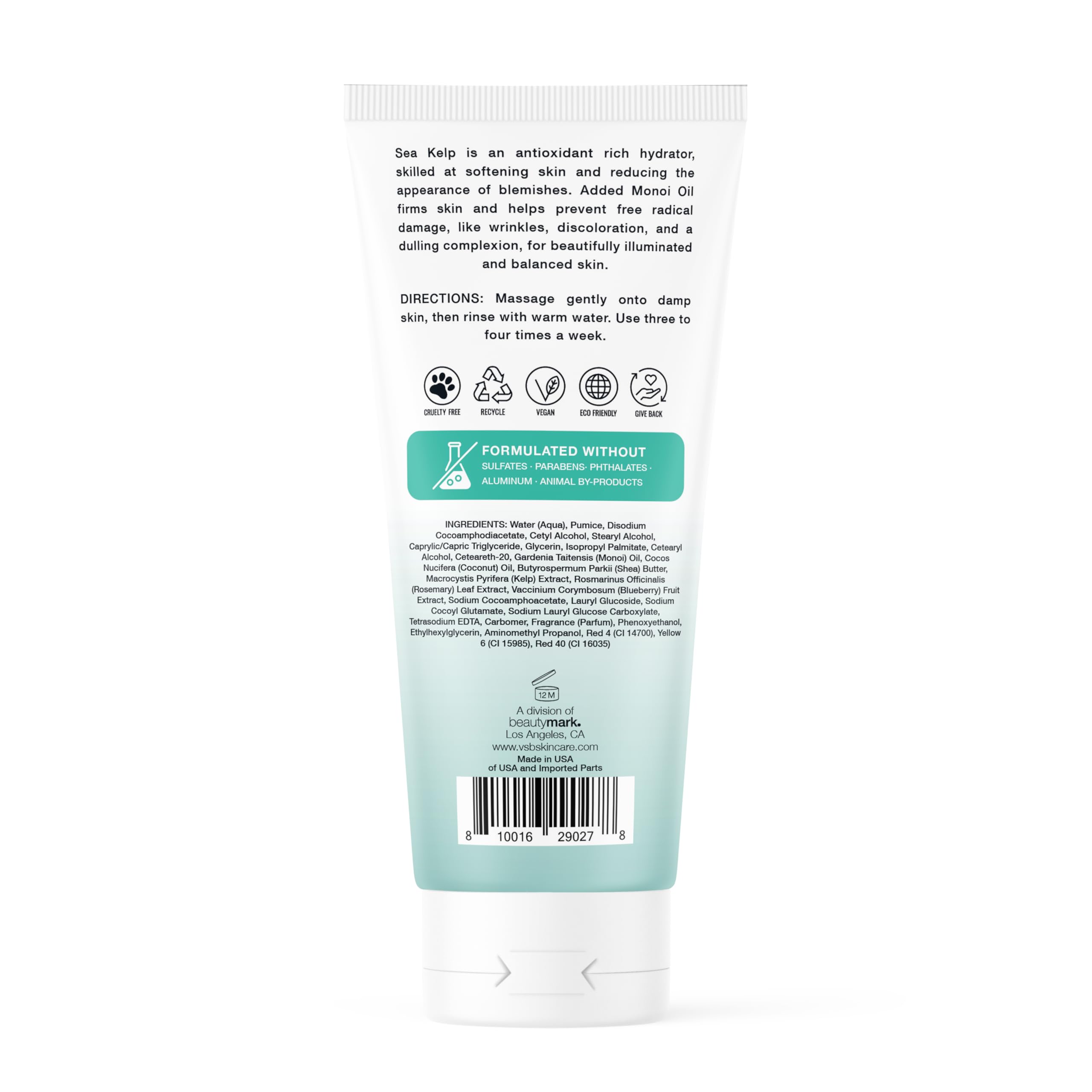 VITAMINS AND SEA BEAUTY uso recomendado para ritual de exfoliación diaria